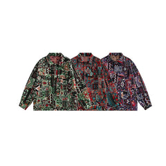 Unisex Jacket Vintage Loose Lapels Jacket Overalls