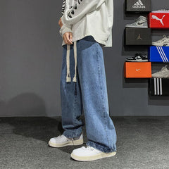 Men Jeans Vintage Jeans Straight-Leg Pants