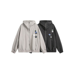 Unisex Jacket Vintage Hooded Hooded Jacket Windproof Collar Sweater Jacket