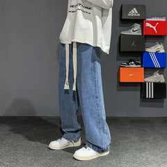 Men Jeans Vintage Jeans Straight-Leg Pants