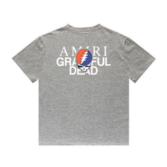 Amiri T Shirt Printed Casual Hip Hop High Street round Neck Short Sleeve T-shirt