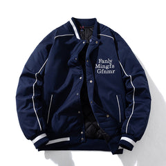 Mens Vintage Jackets Baseball Suit Embroidered Jacket Hooded Flight Suit Cotton Suit