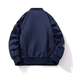 Men Vintage Jackets Vintage Towel Fleece Embroidered Jacket Baseball Suit Flight Suit