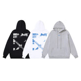 Autumn and Winter OW Blur Arrow Printing Pattern Sleeve Hooded