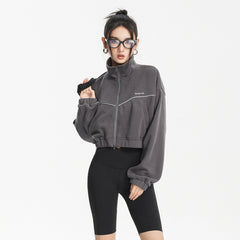 Unisex Jacket Cardigan Jacket Men's and Women's Sports Jacket Short Top