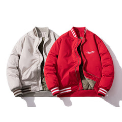 Mens Vintage Jackets Embroidered Jacket Autumn/Winter Baseball Jacket Cotton Jacket