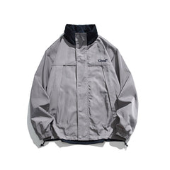 Unisex Jacket Stand Collar Coat Loose Jacket