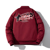 Mens Vintage Jackets Air Force Flight Suit Hooded Jacket Padded Baseball Suit