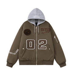 Men Vintage Jackets Baseball Collar Cotton Jacket Casual Warm Baseball Jacket Padded Cotton