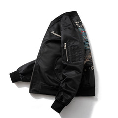 Mens Vintage Jackets Embroidered Jacket Air Force Flight Suit Baseball Suit