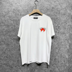 Amiri T Shirt Red Heart Printing Round Neck