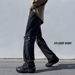 Men Jeans Retro Denim Spring and Autumn Straight Pants