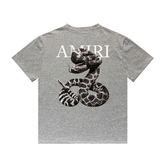 Amiri T Shirt Printed Casual Hip Hop round Neck Short Sleeve T-shirt