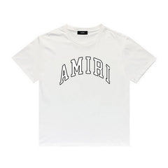Amiri T Shirt Letter Print Casual Round Neck