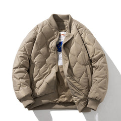 Men Vintage Jackets Loose rhombus cotton-padded baseball jacket jacket jacket