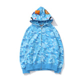 Bathing Ape Hoodie Flame Camouflage Shark Autumn