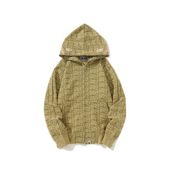 Bathing Ape Hoodie Full Print Sweater Cardigan Zip Hooded