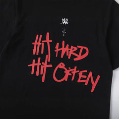 Travis Scott T-Shirt Travis Scott x WWE Alphabet Print Vintage Short Sleeve T-Shirt