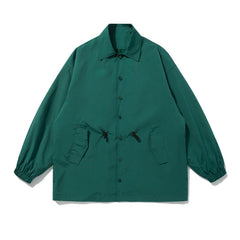 Unisex Jacket Lapel Coach Jacket Men Loose Casual Jacket