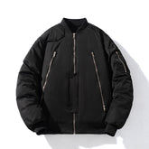 Men's Vintage Jackets Spring Baseball Suit Men's Solid Color Flight Suit