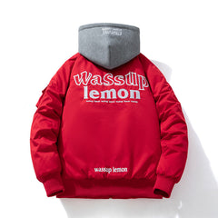 Men Vintage Jackets Jacket Embroidered Bomber Jacket Hooded Couple Baseball Uniform