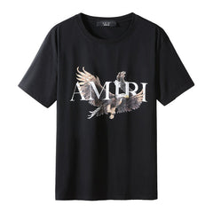 Amiri T Shirt Printed Casual Hip Hop round Neck Short Sleeve T-shirt