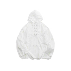 Unisex Jacket Shell Jacket Men's and Women's Loose Hooded Coat Mechanical Style Jacket
