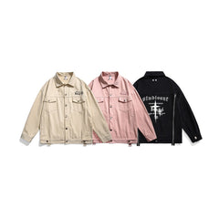 Unisex Jacket Vintage Zipper Loose Jacket