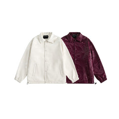 Unisex Jacket Spring and Autumn Lapel PU Leather Jacket for Men and Women Jacket