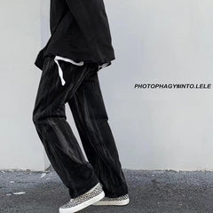 Men Jeans Hip Hop Tie-Dye Loose Wide-Leg Pants