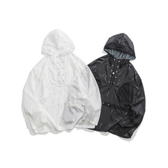 Unisex Jacket Shell Jacket Men's and Women's Loose Hooded Coat Mechanical Style Jacket