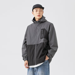 Unisex Jacket Vintage Shell Jacket Men's Hooded Hooded Jacket Casual Jacket