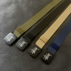 Stussy Belt Canvas Belt Nylon Casual Braided Belt