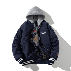 Mens Vintage Jackets Cotton Baseball Suit Street Tide Jacket