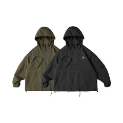 Unisex Jacket Zipper Decorations Hooded Hooded Jacket Men's Jacket Coat