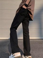 Men Jeans Breasted Jeans Men's Summer Straight-Leg Pants