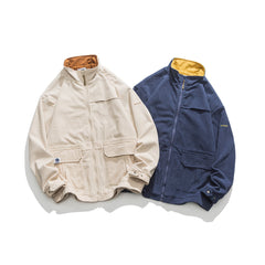 Unisex Jacket Vintage Amekaji Corduroy Jacket Men's Baggy Coat