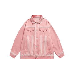 Unisex Jacket Vintage Denim Jacket Baggy Coat