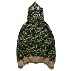 Bathing Ape Hoodie Camouflage Alphabet Embroidery Shark Hooded