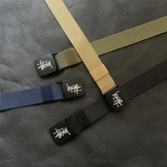 Stussy Belt Canvas Belt Nylon Casual Braided Belt