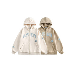 Unisex Jacket Vintage Casual Jacket Men's and Women's Hoodie Spring and Autumn Coat
