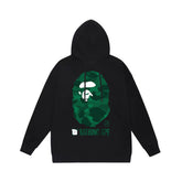 Bathing Ape Hoodie Autumn/Winter Letter Print Loose Hoodie Pullover Ape Sweater