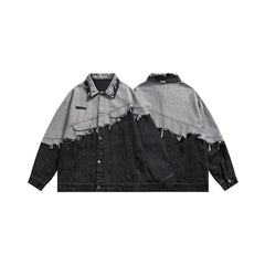 Unisex Jacket Denim Jacket Loose Lapels Denim Coat