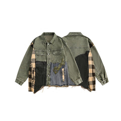 Unisex Jacket Vintage Denim Jacket for Men and Women Couple Washed Jacket Coat