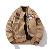 Men Vintage Jackets Vintage Towel Fleece Embroidered Jacket Baseball Suit Flight Suit