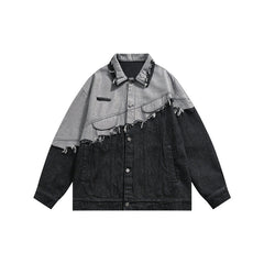 Unisex Jacket Denim Jacket Loose Lapels Denim Coat