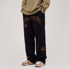 Men Jeans Retro Straight-Leg Pants