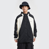 Unisex Jacket Neverules Vintage Contrast Color Jacket Coat Tooling Hooded Jacket