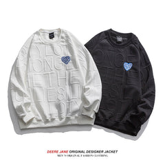 Men Pullover Hoodie Sweater Men's Spring and Autumn Loose Trendy Casual Top