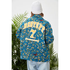 Unisex Jacket Vintage Jacket for Men and Women Couple Turn-down Collar Coat